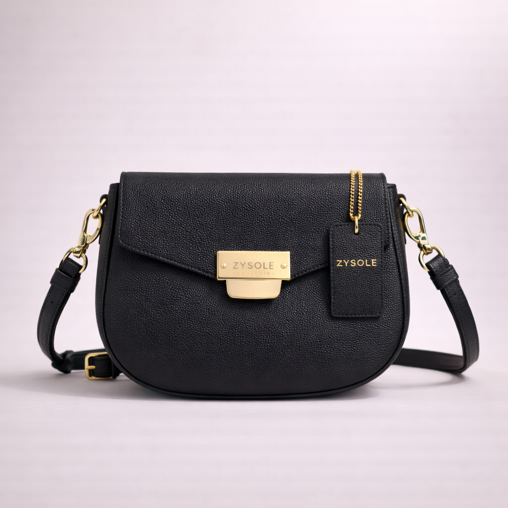 Zysole Lurex Crossbody Bag Black