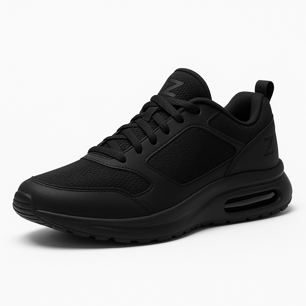 Black sneaker on a white background